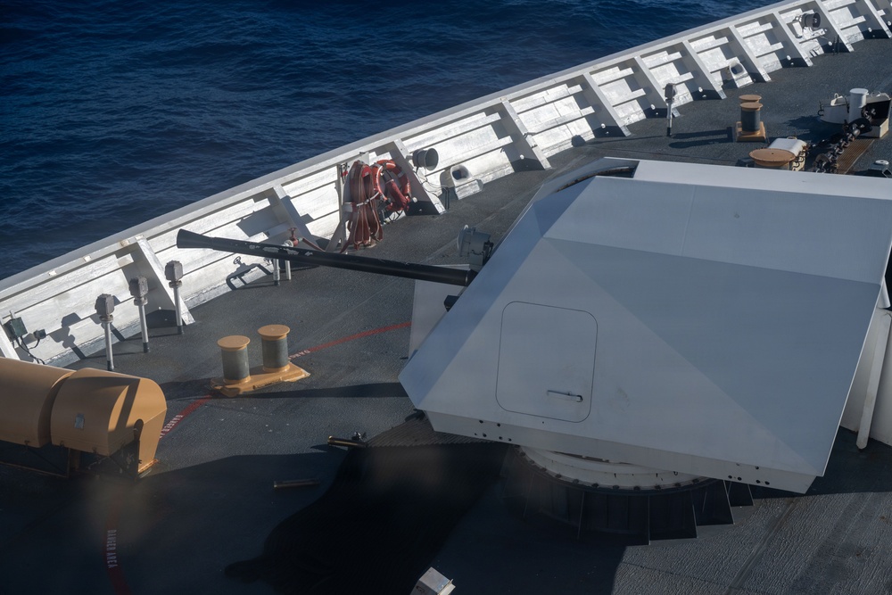 U.S. Coast Guard Kimball (WMSL 756) conducts GUNEX during RIMPAC 2026