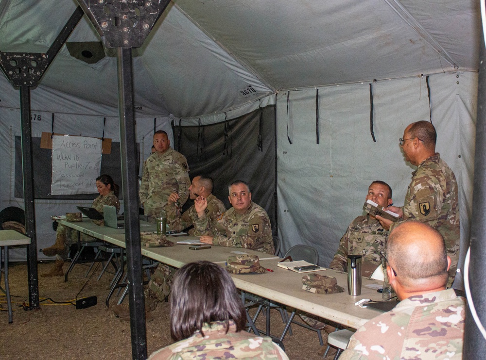 3678th CSSB HHC Establishes Tactical Operations Center During Annual Training