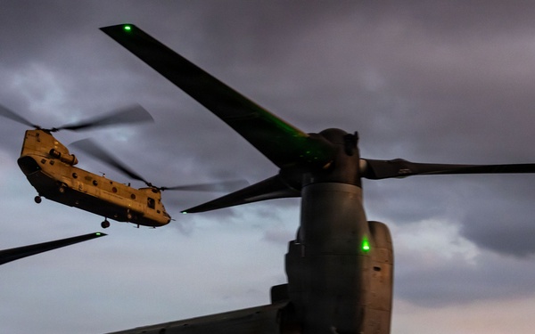 USS Essex Conducts Night Flights
