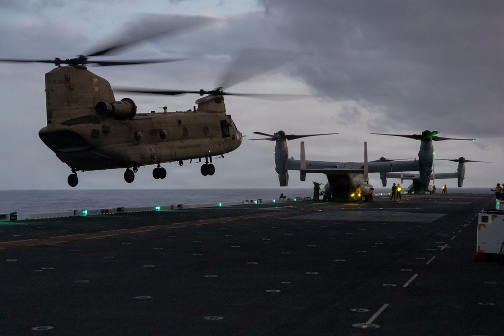 USS Essex Conducts Night Flights
