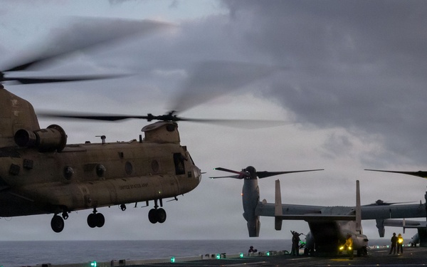 USS Essex Conducts Night Flights