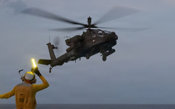 USS Essex Conducts Night Flights