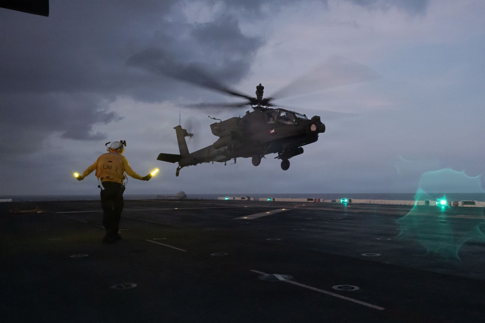 USS Essex Conducts Night Flights