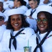 U.S. Navy Sailors attend a Seattle Mariners baseball game during Seattle Seafair Fleet Week