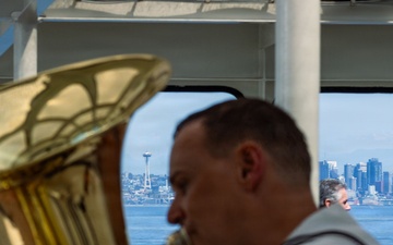 U.S. Navy Band Plays On Ferry For Seattle Fleet Week