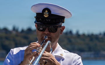U.S. Navy Band Plays On Ferry For Seattle Fleet Week