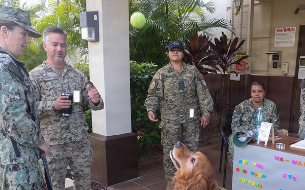 Therapy dog boosts morale at Hickam Air Force Base during RIMPAC 2026