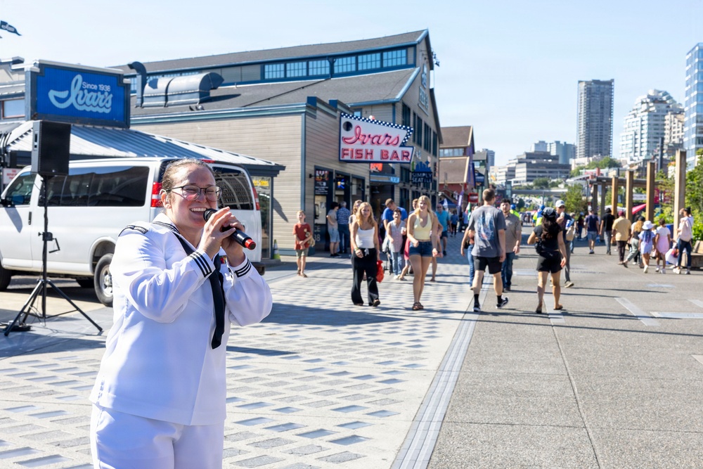 Navy Band Northwest Perform at Seattle Fire Station