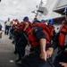 USS Mustin conducts replenishment-at-sea with USNS Wally Schirra