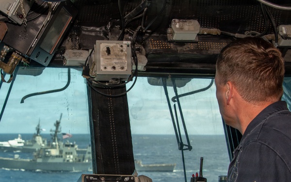 USS Essex participates in group sail during RIMPAC 26