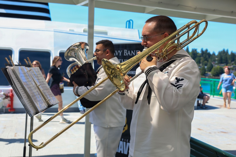 Navy Band Northwest performs music during Seattle Seafair Fleet Week
