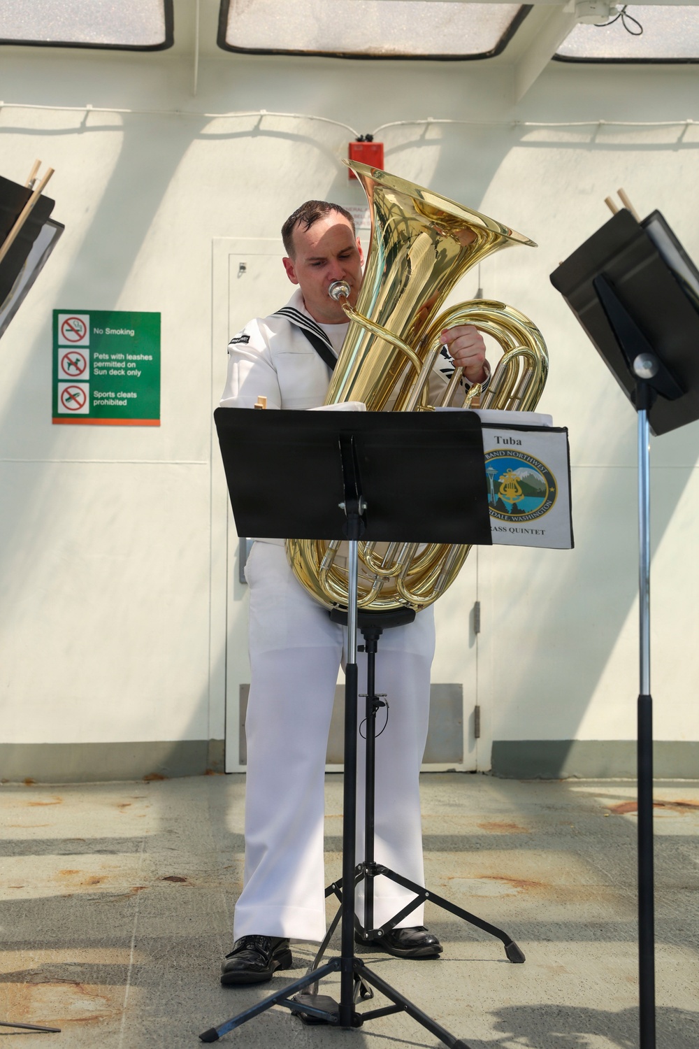 Navy Band Northwest performs music during Seattle Seafair Fleet Week