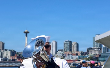 Navy Band Northwest performs music during Seattle Seafair Fleet Week