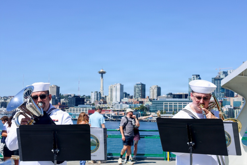 Navy Band Northwest performs music during Seattle Seafair Fleet Week