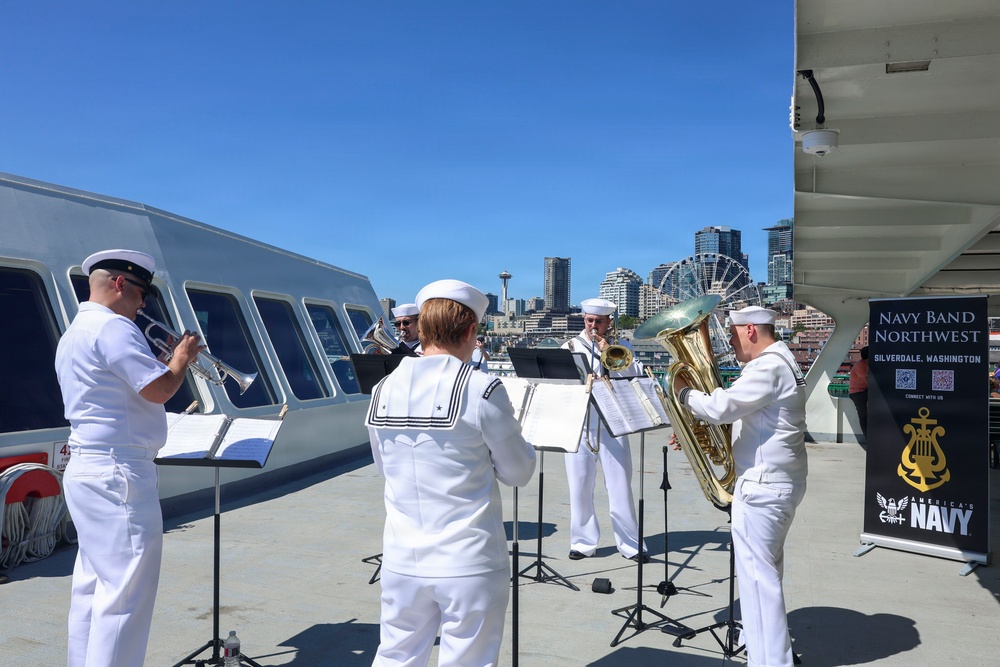 Navy Band Northwest performs music during Seattle Seafair Fleet Week
