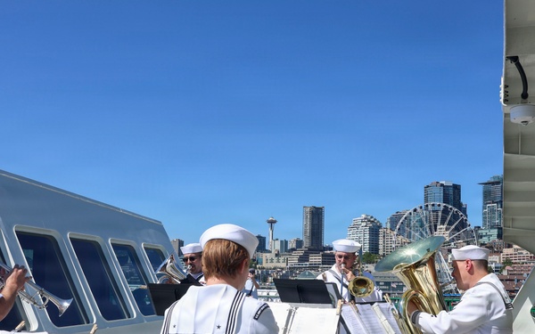 Navy Band Northwest performs music during Seattle Seafair Fleet Week