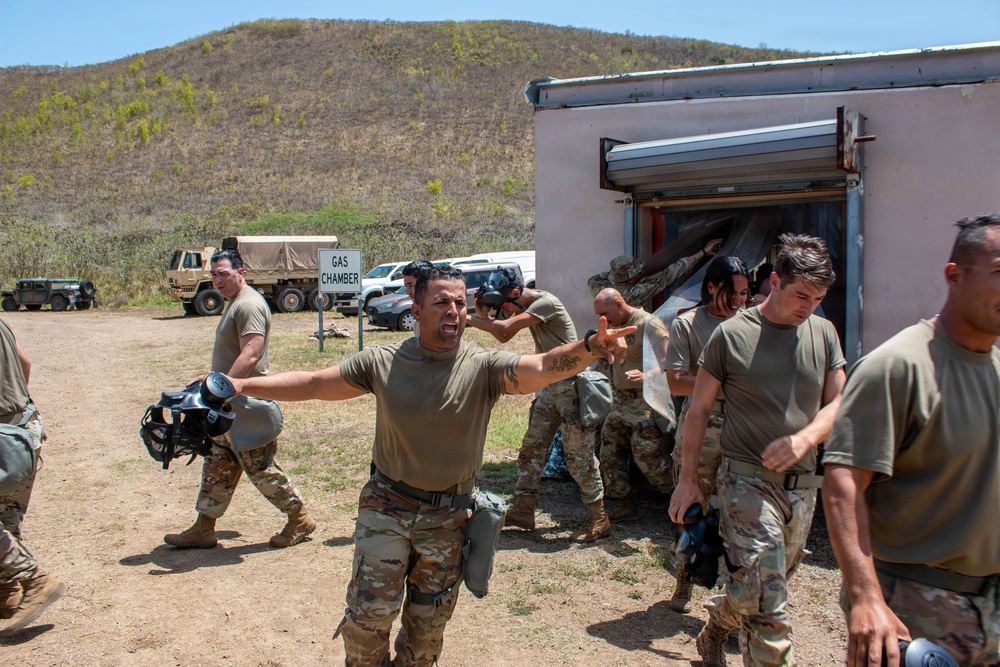 3678th CSSB and 1st Battalion, 65th Infantry Regiment Conduct Chemical Defense Training