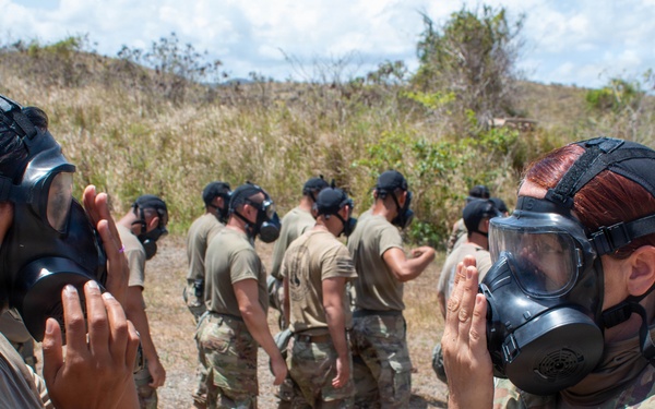 3678th CSSB  HHC and 1-65th Infantry Regiment Conduct Chemical Defense Training