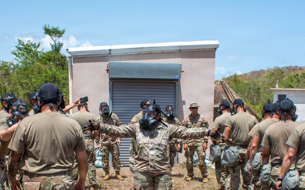 3678th CSSB HHC  and the 1- 65th Infantry Regiment Conducts CBRN Defense Training
