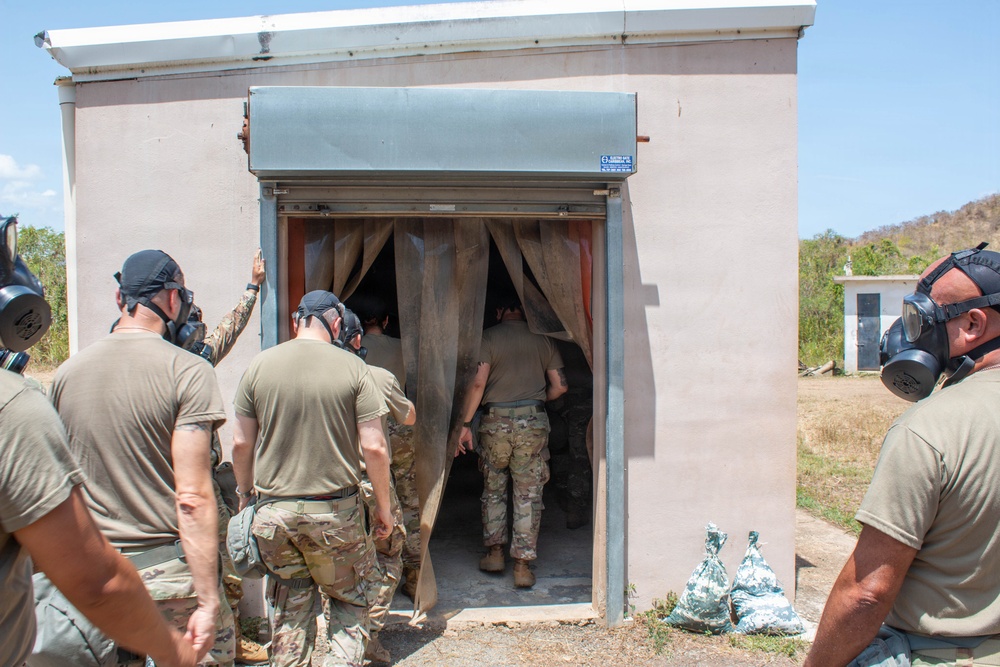 3678th CSSB HHC  and the 1- 65th Infantry Regiment conducts CBRNE Training