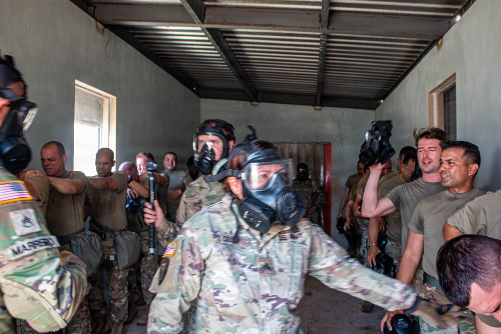 3678th CSSB HHC and 1-65Th Infantry Regiment performs CBRN Defense Training