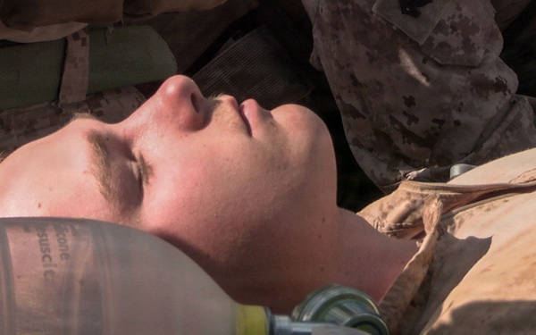 US Marines with MRF-D conduct mass casualty training event