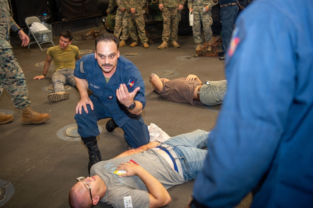 USS Essex conducts NEO exercise