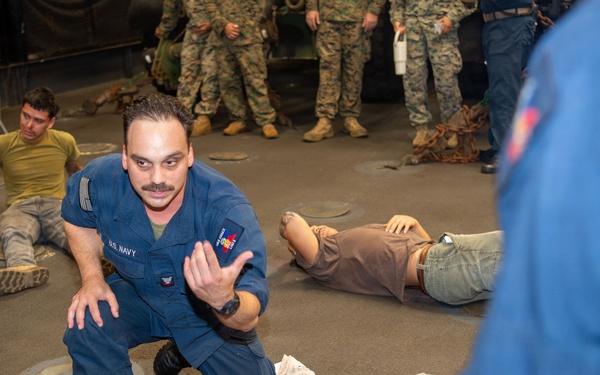 USS Essex conducts NEO exercise