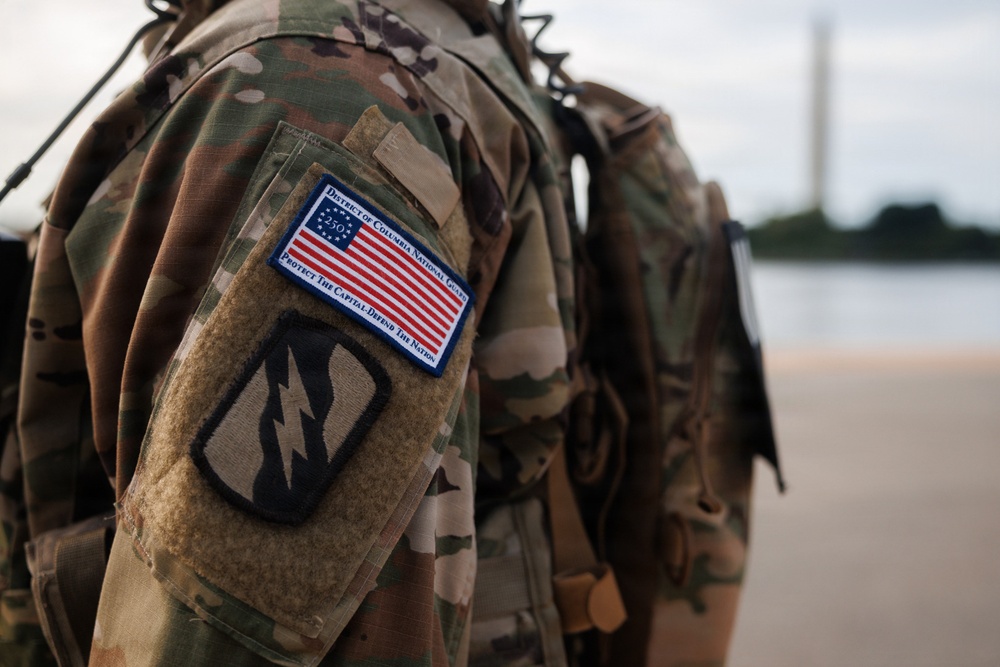 Mississippi Guardsmen Patrol Jefferson Memorial
