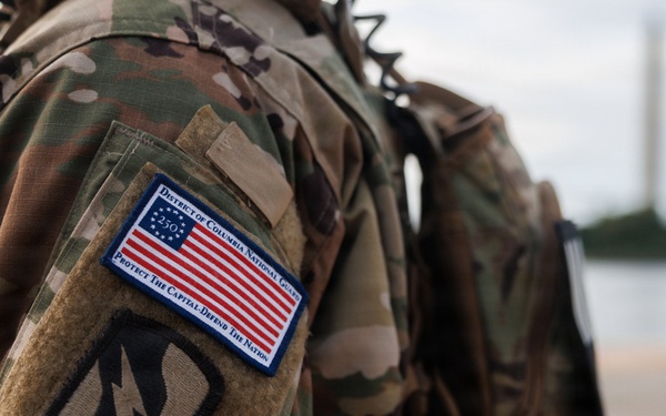 Mississippi Guardsmen Patrol Jefferson Memorial