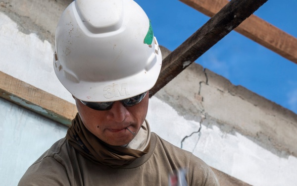 Pacific Partnership 2026 engineering team reaches halfway point on renovations at National Elementary School #158490 in Pandan, Indonesia