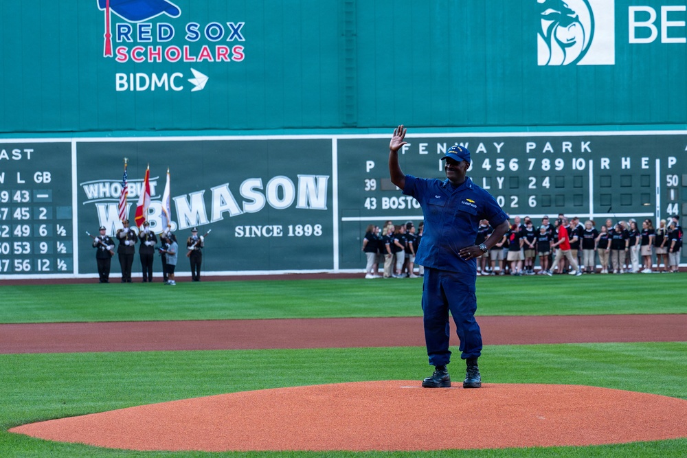 Rear Adm. Michael Platt First Pitch at Fenway Park
