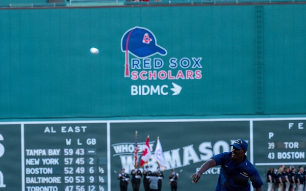 Rear Adm. Michael Platt First Pitch at Fenway Park