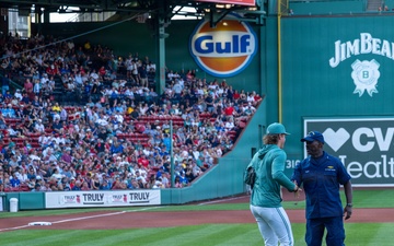 Rear Adm. Michael Platt First Pitch at Fenway Park
