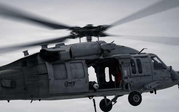 IKE conducts ammunition onload in the Atlantic Ocean