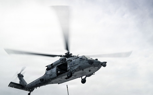 IKE conducts ammunition onload in the Atlantic Ocean