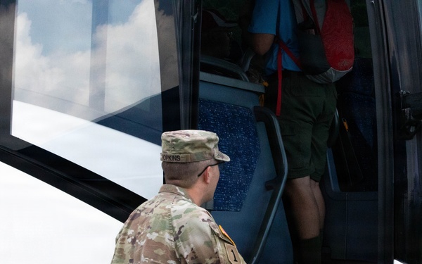 WVNG Military Police Guide Scout Arrivals at National Jamboree