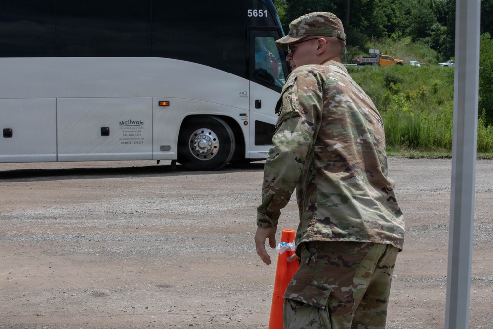 WVNG Military Police Guide Scout Arrivals at National Jamboree