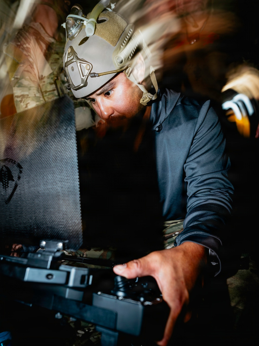 Navy Divers and EOD Technicians Conduct a Shipboard Response Drill