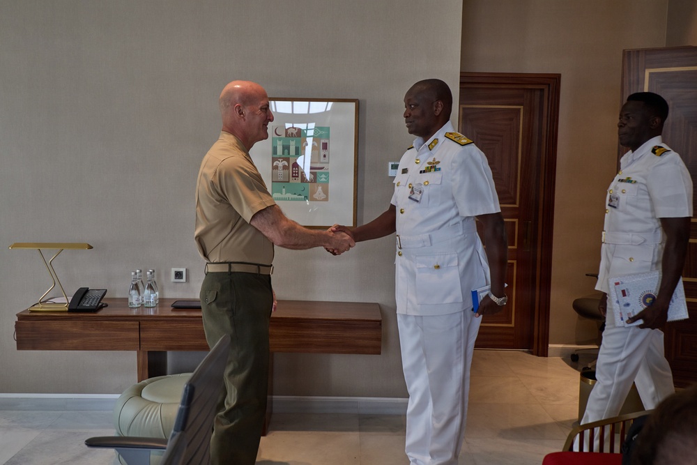 MARFOREUR/AF Commander, Kenyan Brig. Gen. discuss maritime security at AMFS 2026