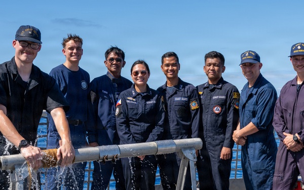 U.S. and Philippine Coast Guard conduct damage control training during RIMPAC 2026