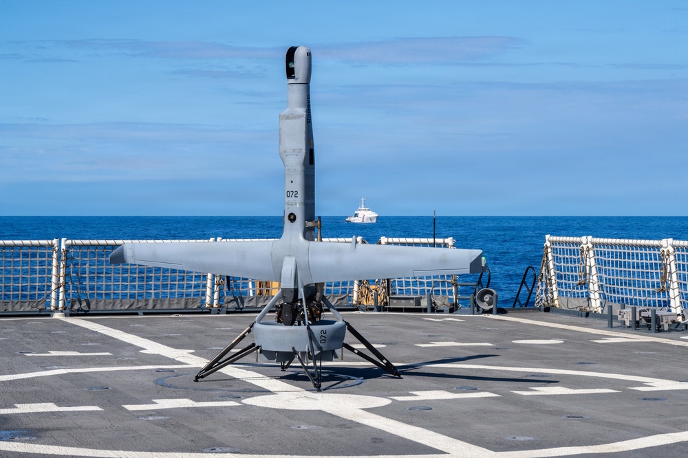 V-BAT drone lands on USCGC Kimball (WMSL 756) during RIMPAC 2026