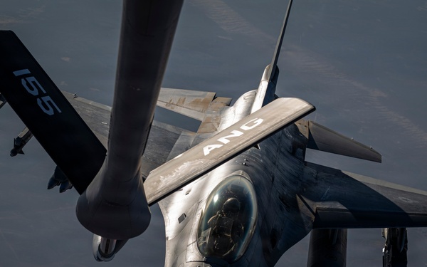 Air Refuel Operations supported by KC135 in CENTCOM AOR