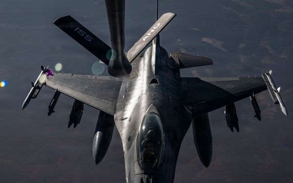 Air Refuel Operations supported by KC135 in CENTCOM AOR