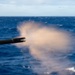 U.S. Coast Guard Cutter Kimball (WMSL 756) conducts live-fire 50-caliber training