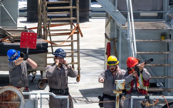 U.S. Coast Guard and Royal Canadian Navy conduct a replenishment-at-sea during RIMPAC 2026