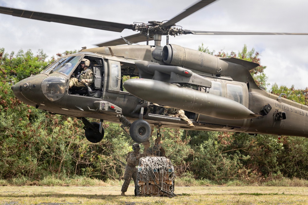 RIMPAC 2026: 25th CAB, 15th MEU conduct sling load training