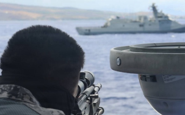 U.S. Coast Guard and Mexican Navy conduct non-compliant vessel boarding training with Philippine Coast Guard during RIMPAC 2026