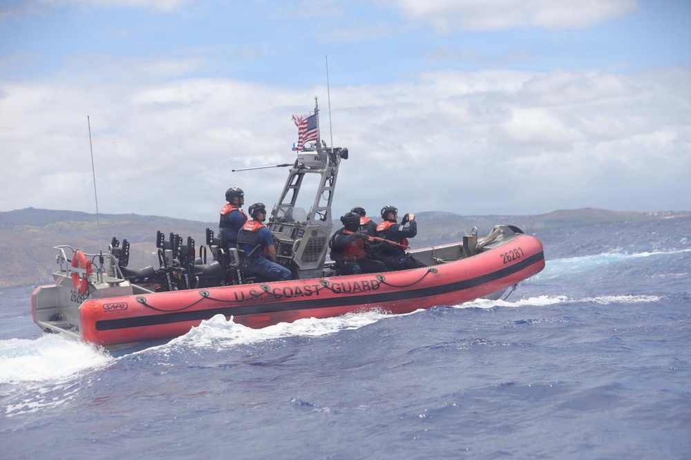 U.S. Coast Guard and Mexican Navy conduct non-compliant vessel boarding training with Philippine Coast Guard during RIMPAC 2026