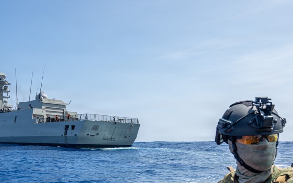 U.S. Coast Guard and Mexican Navy conduct non-compliant vessel boarding training with Philippine Coast Guard during RIMPAC 2026